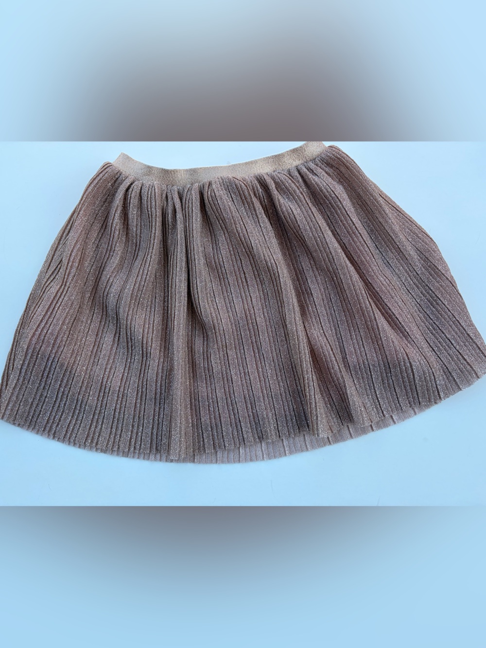 Lands’ End Girls 4T Desert Rose Metallic Pleated Holiday Skirt NWT